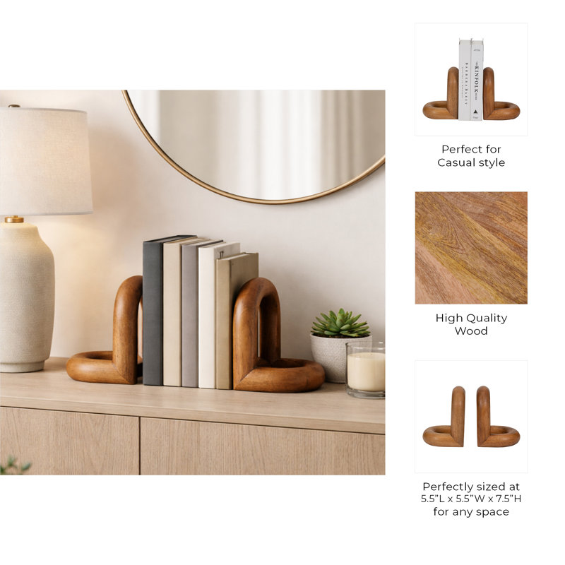 Birch Lane™ Zeppelin Wood Office Bookends & Reviews | AllModern